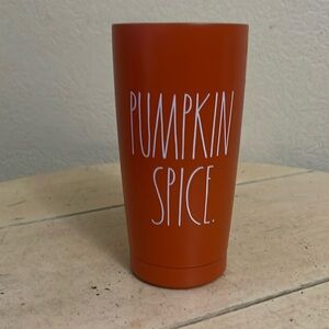 Rae Dunn Orange PUMPKIN SPICE 17oz Insulated Stainless Steel Cup Tumbler Fall